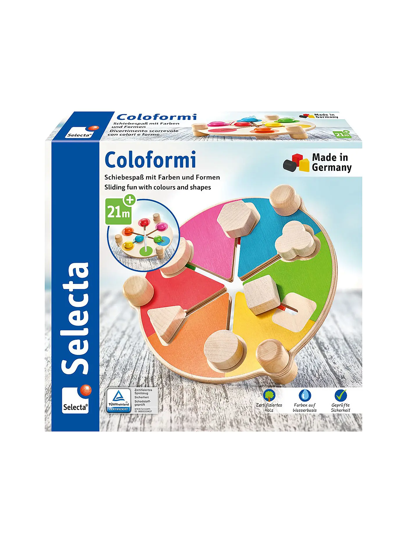 SELECTA | Coloformi, Schiebespaß mit Farben und Formen, 19,5 cm | 